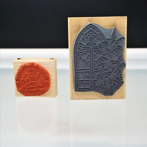 Easter Stamps Religious Prayer For The Soul And Easter Window Rubber Stamps - Picture 2 of 8